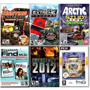 6 PC Games Lot3 - FACTORY SEALED!